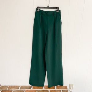 Asos evergreen tall wide leg pants
